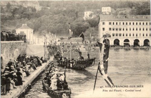 Villefranche sur Mer, Fete des Fleurs - Combat naval