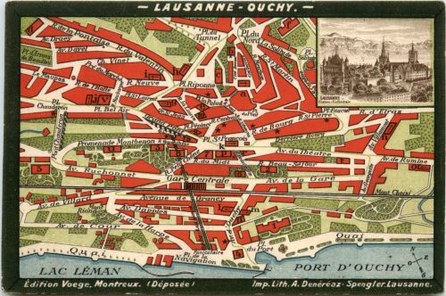 Lausanne Ouchy - Landkarte
