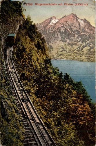 Bürgenstockbahn mit Pilatus