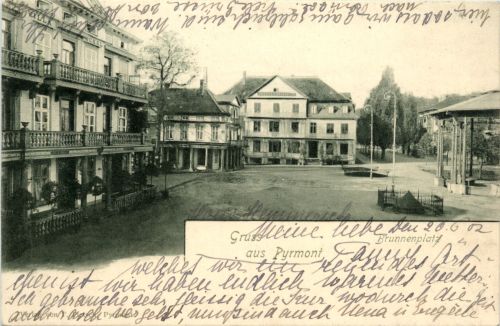 Gruss aus Pyrmont - Brunnenplatz