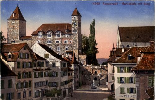 Rapperswil - Marktplatz mit Burg
