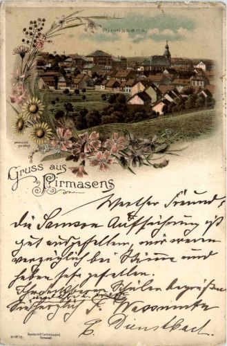 Gruss aus Pirmasens - Litho 1897
