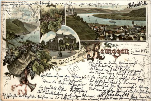 Gruss aus Remagen - Litho
