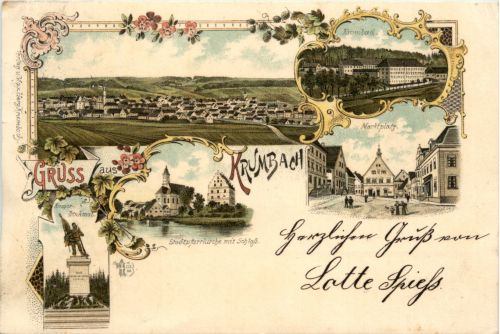 Gruss aus Krumbach - Litho