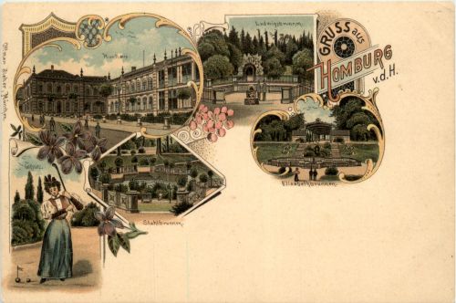 Gruss aus Homburg - Litho