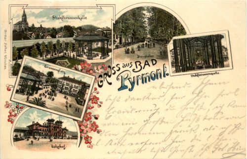 Gruss aus Bad Pyrmont - Litho