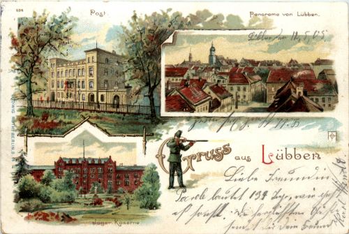 Gruss aus Lübben - Litho