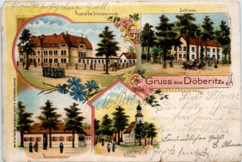 Gruss aus Döberitz - Litho