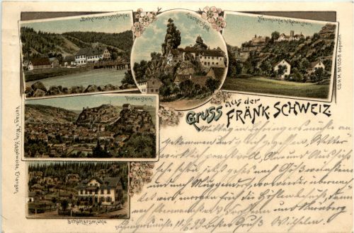 Gruss aus der Fränk. Schweiz - Litho