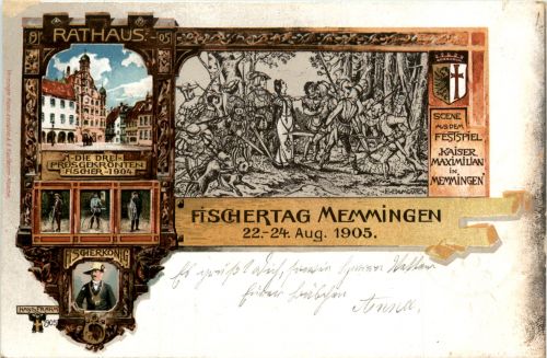 Fischertag Memmingen 1905 - Litho