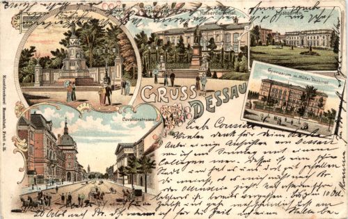 Gruss aus Dessau - Litho