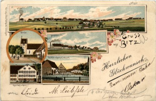 Gruss aus Bitz - Litho