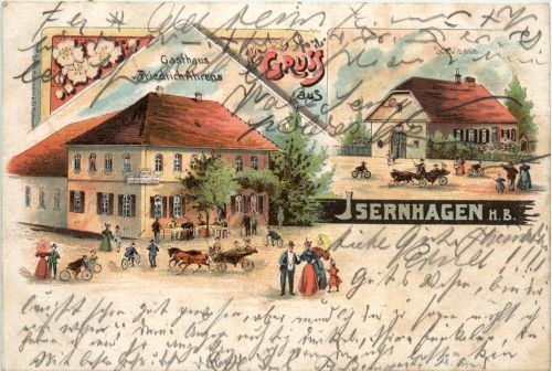 Isernhagen - Gasthaus Friedrich Ahrens - Litho