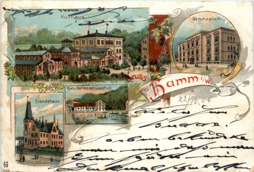 Gruss aus Hamm - Litho