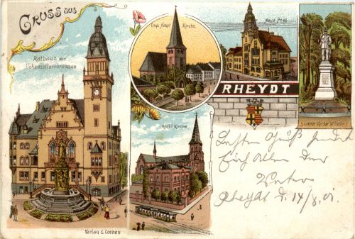 Gruss aus Rheydt - Litho