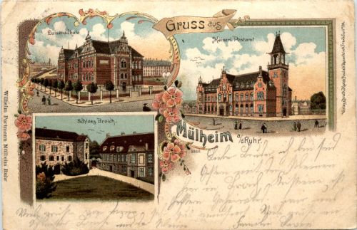Gruss aus Mülheim Ruhr - Litho