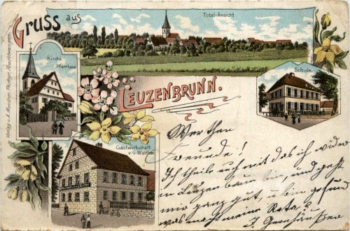 Gruss aus Lenzenbrunn - Litho - Riedenheim