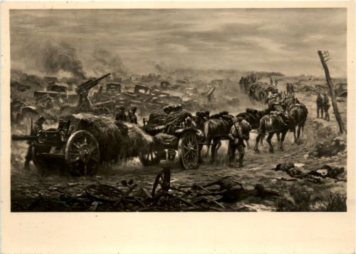 Aus der Kesselschlacht bei Kiew - Künstlerkarte Hans Böhme