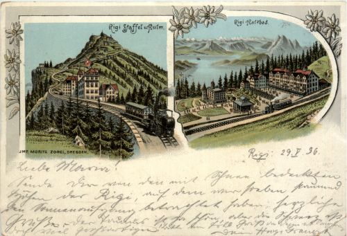 Rigi Staffel - Rigi Kaltbad - Litho 1896