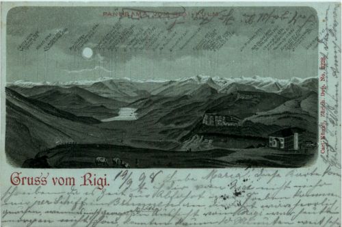 Gruss vom Rigi - Litho - Verlag Carl Künzli