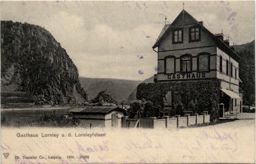Gasthaus Loreley und der Loreleyfelsen