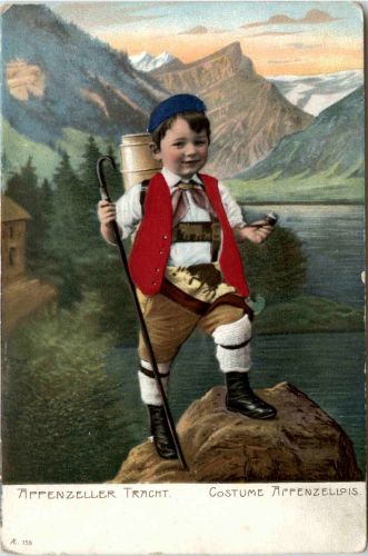 Appenzeller Tracht - Prägekarte