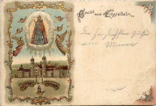 Gruss aus Einsiedeln - Litho