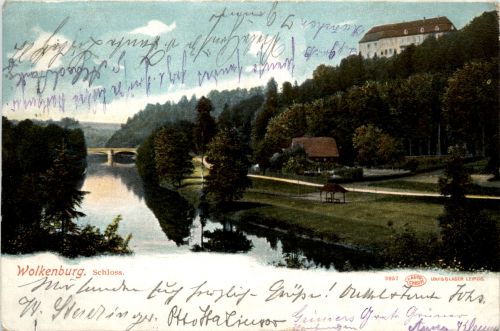Wolkenburg - Schloss - Bahnpost Glauchau Grossgothen