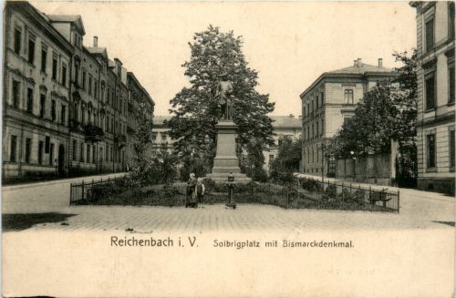 Reichenbach i.V., Solbrigplatz mit Bismarckdenkmal