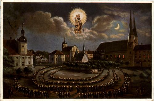 Altötting, Lichterprozession um die Gnadenkapelle