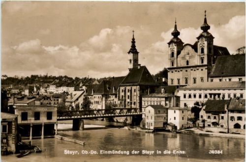 Steyr, Einmündung der Steyr in die Enns
