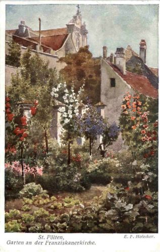 St. Pölten, Garten an der Franziskanerkirche