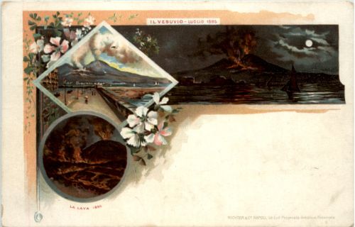 Il Vesuvio 1895 - Litho