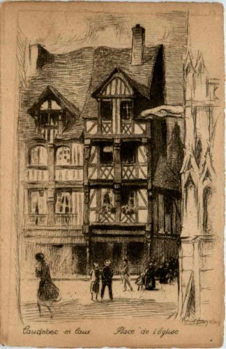 Caudebec en Caux - Place de l Eglise