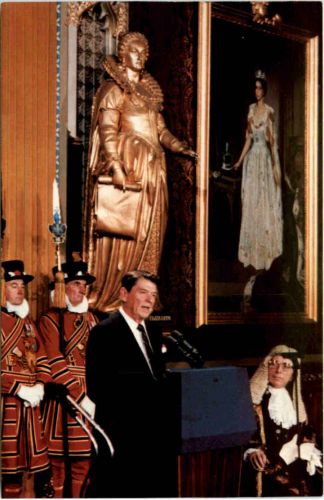 President Ronald Reagan in Westminster Abbey