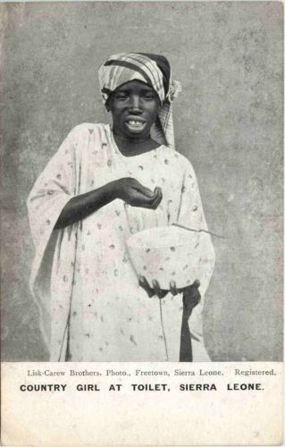Sierra Leone - Country Girl at Toilet