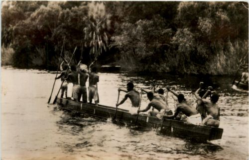 native Canoe on the Zambezi River Victoria Falls - Sudan