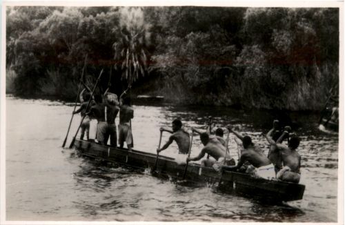 native Canoe on the Zambezi River Victoria Falls
