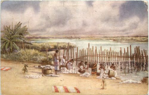 Washing clothes at Mponda