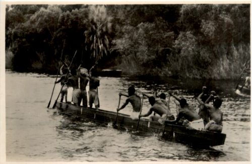 native Canoe on the Zambezi River Victoria Falls