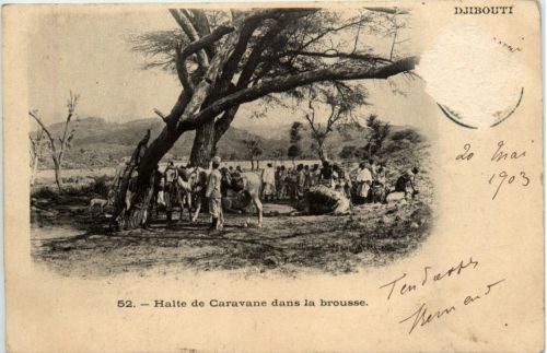 Djibouti - Halte de Caravane dans la brousse
