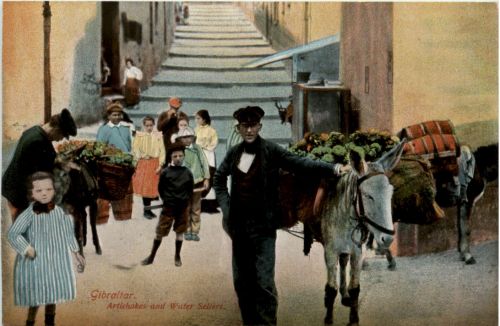 Gibraltar - Artichokes an Water Sellers