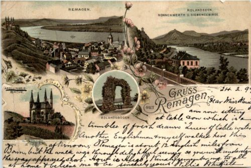 Gruss aus Remagen - Litho