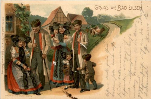 Gruss aus Bad Eilsen - Litho