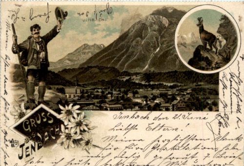 Gruss aus Jenbach - Litho
