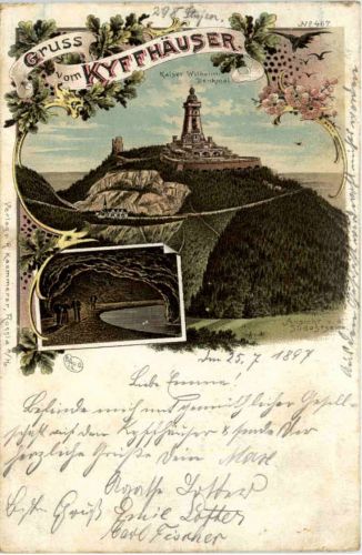 Gruss vom Kyffhäuser - Litho