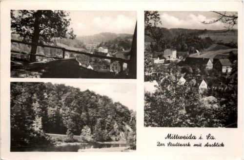 Mittweida i. Sa. Der Stadtpark mit Ausblick, dov. Bilder