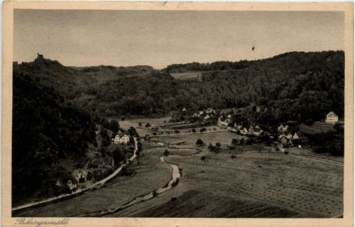 Behringersmühle mot Schloss Gössweinstein