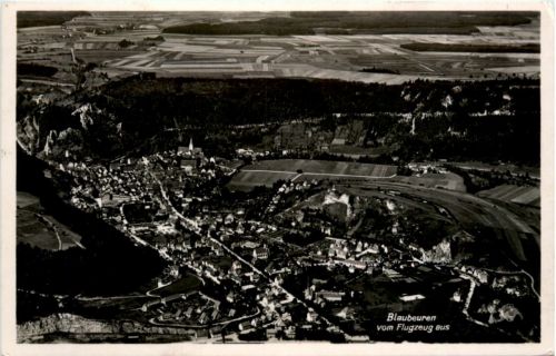 Blaubeuren vom Flugzeug aus