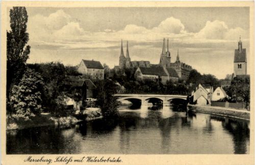 Merseburg, Schloss mit Waterloobrücke